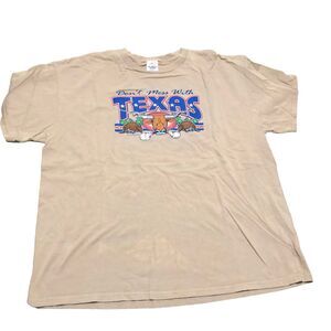 Vintage “Don’t Mess With Texas” T-Shirt w/Longhorn, cactus, Armadillo SZ XL